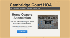 Desktop Screenshot of cambridgecourthoa.com