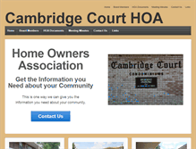 Tablet Screenshot of cambridgecourthoa.com